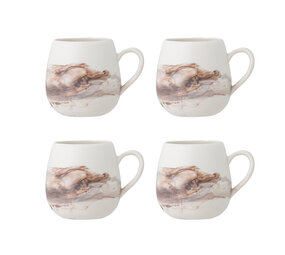 Bloomingville Lot de 4 mugs Lyre marron Bloomingville Lot de 4 mugs Lyre marron