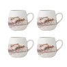 Bloomingville Lyre mokken bruin set van 4 stuks - 82072551 Bloomingville Lyre mokken bruin set van 4 stuks - 82072551