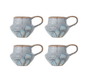 Bloomingville Juego de 4 tazas azules Bessie Bloomingville Juego de 4 tazas azules Bessie