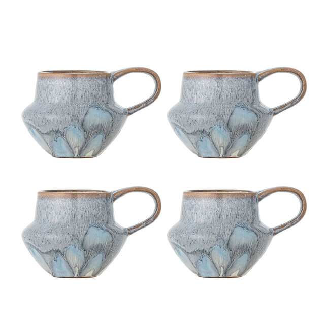 Bloomingville Bessie mokken blauw set van 4 stuks - 82072477