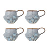 Bloomingville Bessie mokken blauw set van 4 stuks - 82072477 Bloomingville Bessie mokken blauw set van 4 stuks - 82072477