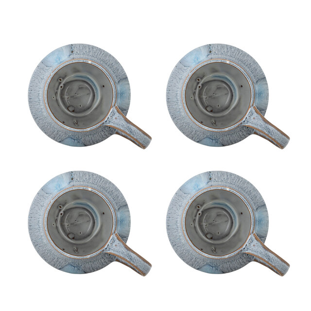 Bloomingville Ensemble de 4 mugs Bessie bleus - 82072477 Bloomingville Ensemble de 4 mugs Bessie bleus - 82072477