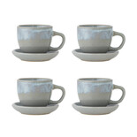 Bloomingville Ensemble tasse et soucoupe Brenta bleu 4 pièces - 82072417 Bloomingville Ensemble tasse et soucoupe Brenta bleu 4 pièces - 82072417