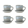 Bloomingville Brenta tazza e piattino blu set 4 pezzi - 82072417 Bloomingville Brenta tazza e piattino blu set 4 pezzi - 82072417