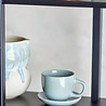 Bloomingville Brenta tazza e piattino blu set 4 pezzi - 82072417 Bloomingville Brenta tazza e piattino blu set 4 pezzi - 82072417