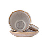 Bloomingville Juego de taza y platillo Brenta rosa (4 piezas) - 82072414 Bloomingville Juego de taza y platillo Brenta rosa (4 piezas) - 82072414