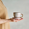 Bloomingville Brenta cup and saucer pink set of 4 pieces - 82072414 Bloomingville Brenta cup and saucer pink set of 4 pieces - 82072414