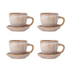 Bloomingville Brenta tazza e piattino rosa set 4 pezzi - 82072414 Bloomingville Brenta tazza e piattino rosa set 4 pezzi - 82072414