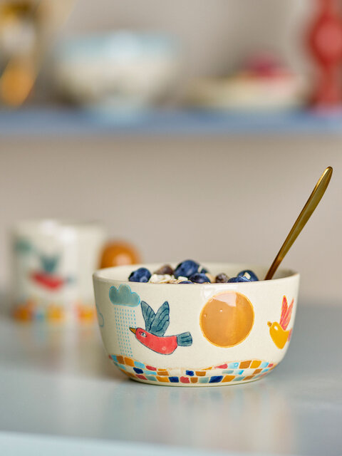 Bloomingville Mini Colorine skålar naturfärgade set med 6 delar - 82063009 Bloomingville Mini Colorine skålar naturfärgade set med 6 delar - 82063009