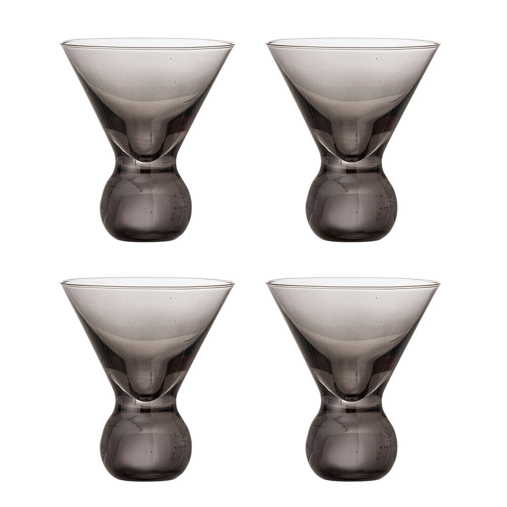 Bloomingville Corliss cocktailglas grå set med 4 delar - 82072450 Bloomingville Corliss cocktailglas grå set med 4 delar - 82072450