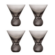 Bloomingville Corliss cocktail glazen grijs set van 4 stuks - 82072450