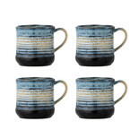 Bloomingville Deana mugs blue set of 4 pieces - 82072422