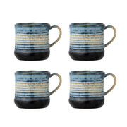 Bloomingville Deana mokken blauw set van 4 stuks - 82072422