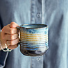 Bloomingville Deana mokken blauw set van 4 stuks - 82072422 Bloomingville Deana mokken blauw set van 4 stuks - 82072422