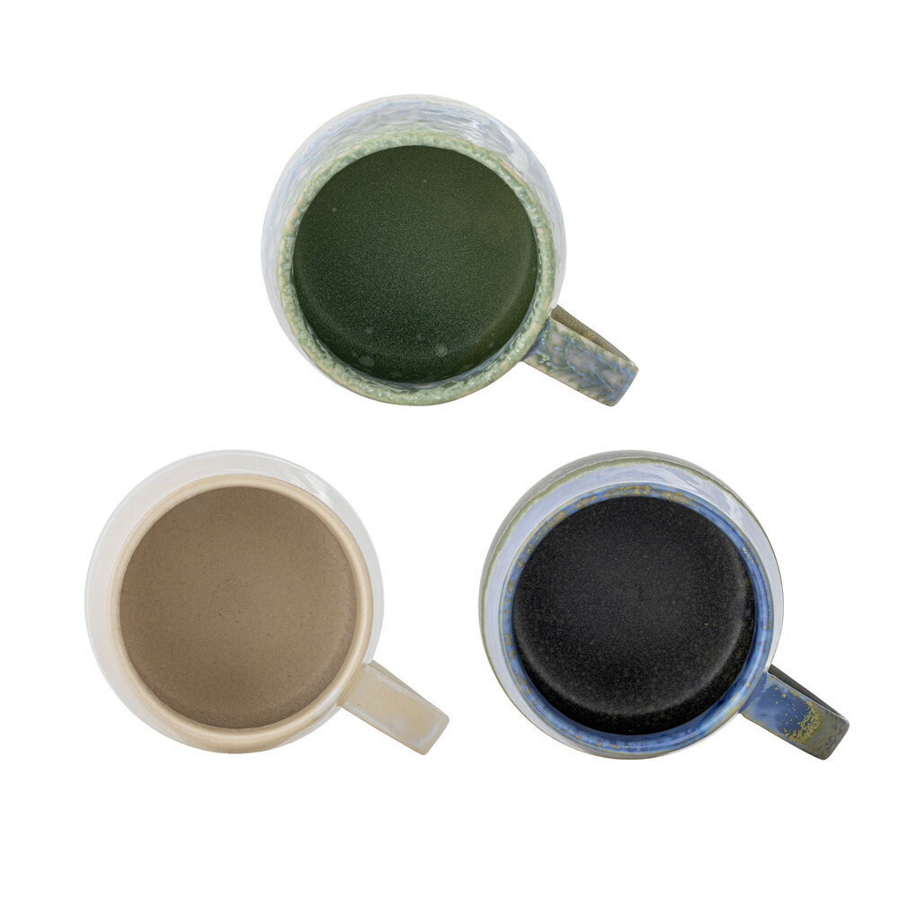 Bloomingville Juego de 3 tazas Cloe azules - 82072530