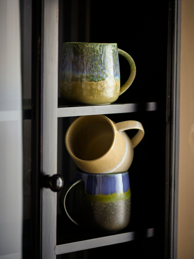 Bloomingville Coffret de 3 mugs Cloe bleus - 82072530 Bloomingville Coffret de 3 mugs Cloe bleus - 82072530