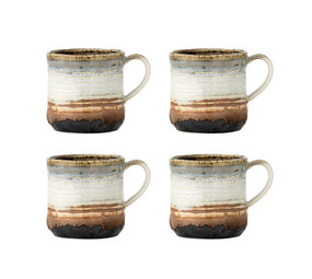 Bloomingville Juego de 4 tazas Deana marrones Bloomingville Juego de 4 tazas Deana marrones