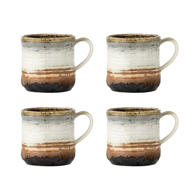 Bloomingville Deana mokken bruin set van 4 stuks - 82072423