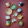 Bloomingville Deana mokken bruin set van 4 stuks - 82072423 Bloomingville Deana mokken bruin set van 4 stuks - 82072423