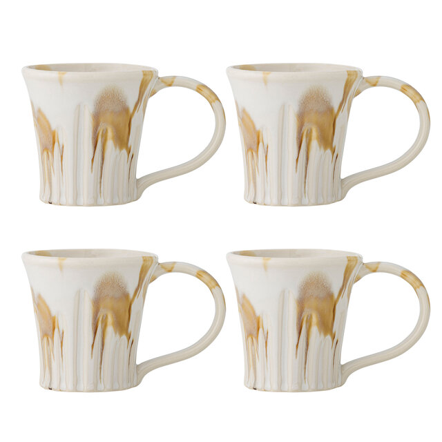Bloomingville Ensemble de 4 mugs Joseph marron - 82072432