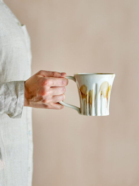 Bloomingville Ensemble de 4 mugs Joseph marron - 82072432