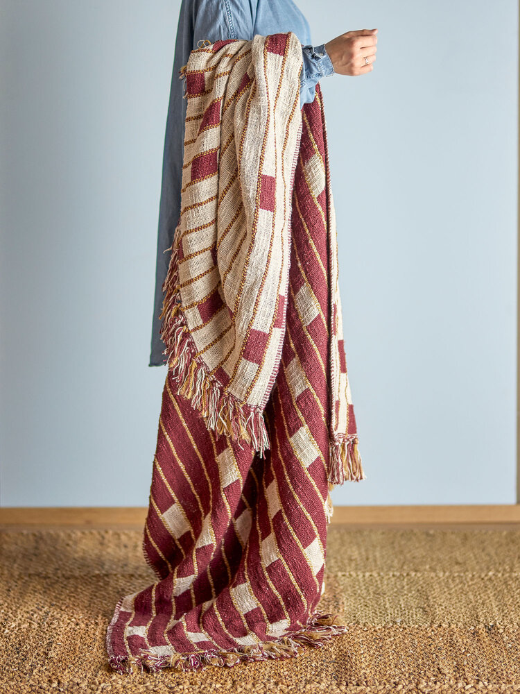 Bloomingville Cang plaid rood - 82066545 Bloomingville Cang plaid rood - 82066545