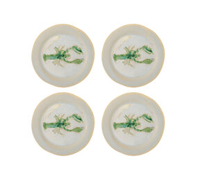 Bloomingville Platos Hadden verdes Ø21cm juego de 4 piezas Bloomingville Platos Hadden verdes Ø21cm juego de 4 piezas