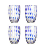 Bloomingville Vasos Brinley azules, juego de 4 piezas - 82072202