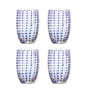 Bloomingville Vasos Brinley azules, juego de 4 piezas - 82072202