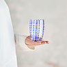 Bloomingville Brinley glazen blauw set van 4 stuks - 82072202 Bloomingville Brinley glazen blauw set van 4 stuks - 82072202