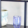 Bloomingville Brinley glazen blauw set van 4 stuks - 82072202 Bloomingville Brinley glazen blauw set van 4 stuks - 82072202