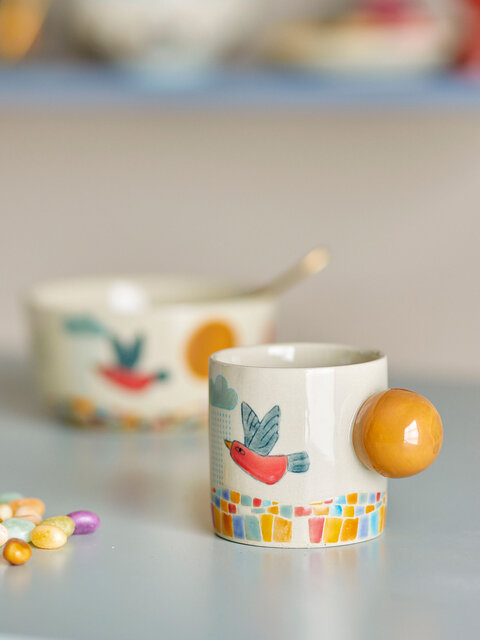 Bloomingville Mini Tazze Colorine naturali set da 6 pezzi - 82063008 Bloomingville Mini Tazze Colorine naturali set da 6 pezzi - 82063008