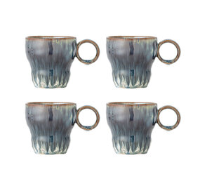 Bloomingville Nigel mugs blue set of 4 pieces