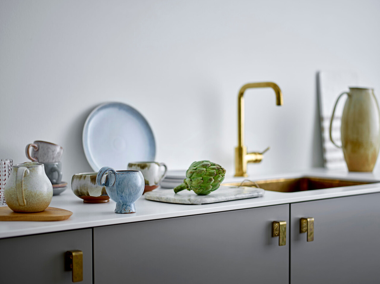 Bloomingville Avonlea muggar blå set med 4 delar - 82072481