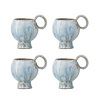Bloomingville Avonlea mokken blauw set van 4 stuks - 82072481 Bloomingville Avonlea mokken blauw set van 4 stuks - 82072481