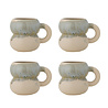 Bloomingville Luna mokken blauw set van 4 stuks - 82062967 Bloomingville Luna mokken blauw set van 4 stuks - 82062967