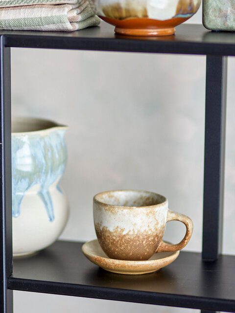 Bloomingville Ensemble tasse et soucoupe Brenta naturel 4 pièces - 82072416