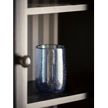 Bloomingville Tabby glazen blauw set van 4 stuks - 82072664 Bloomingville Tabby glazen blauw set van 4 stuks - 82072664