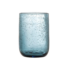 Bloomingville Ensemble de 4 verres Tabby bleus