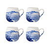 Bloomingville Lyre mokken blauw set van 4 stuks - 82072550 Bloomingville Lyre mokken blauw set van 4 stuks - 82072550