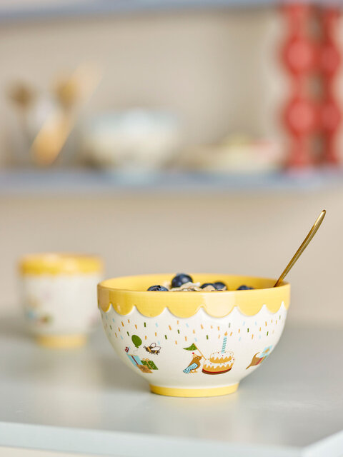 Bloomingville Mini Celebrate schaaltjes geel set van 6 stuks - 82063156