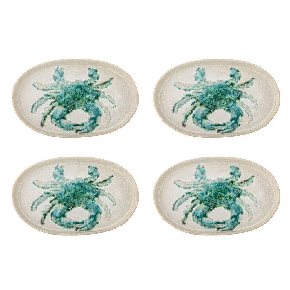 Bloomingville Assiettes Hadden vertes, lot de 4 pièces - 82072613