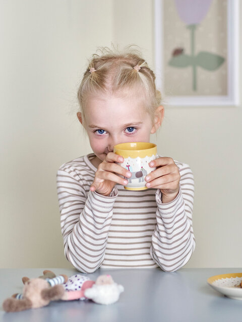 Bloomingville Mini Celebrate mokken geel set van 6 stuks - 82063088