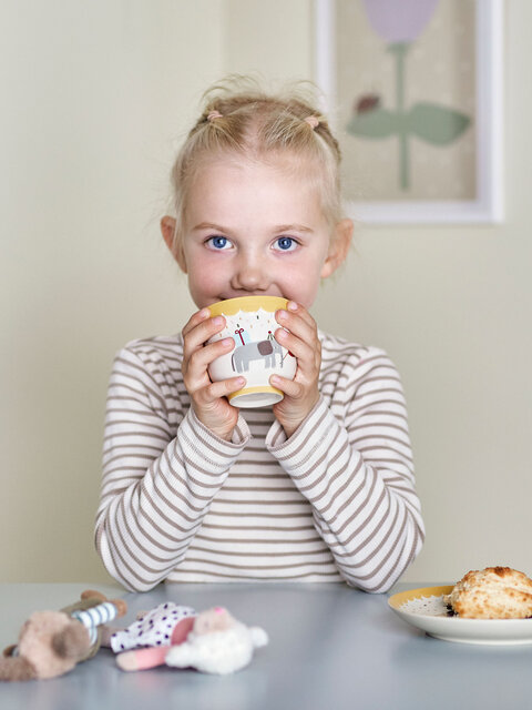 Bloomingville Mini Celebrate mokken geel set van 6 stuks - 82063088