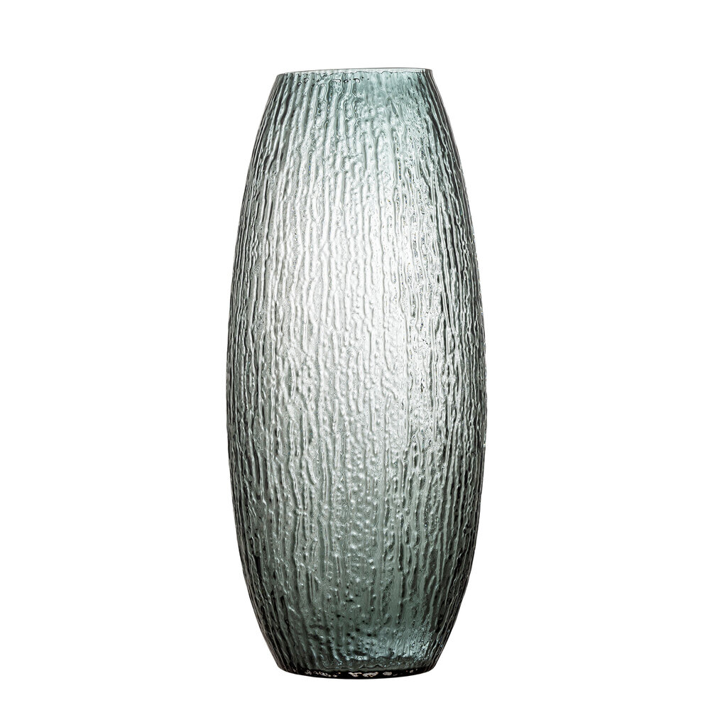 Bloomingville Vase Cool Grey Dots. Blumenvase aus Keramik in grau mit