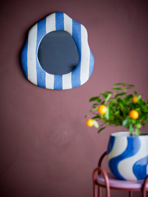 Bloomingville Travis mirror blue - 82063004 Bloomingville Travis mirror blue - 82063004