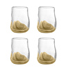 Bloomingville Ballard glazen bruin set van 4 stuks - 82072452 Bloomingville Ballard glazen bruin set van 4 stuks - 82072452