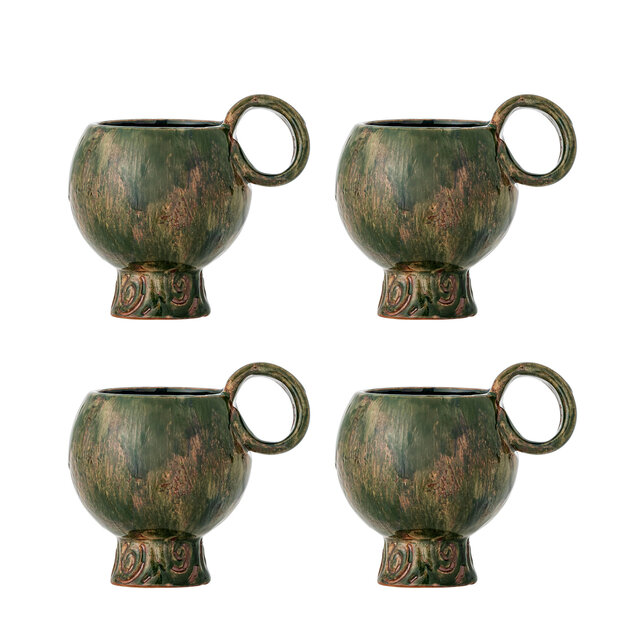 Bloomingville Ensemble de 4 mugs Avonlea verts - 82072480