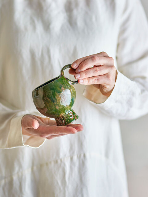 Bloomingville Ensemble de 4 mugs Avonlea verts - 82072480