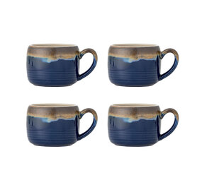 Bloomingville Sheen mokken blauw set van 4 stuks Bloomingville Sheen mokken blauw set van 4 stuks
